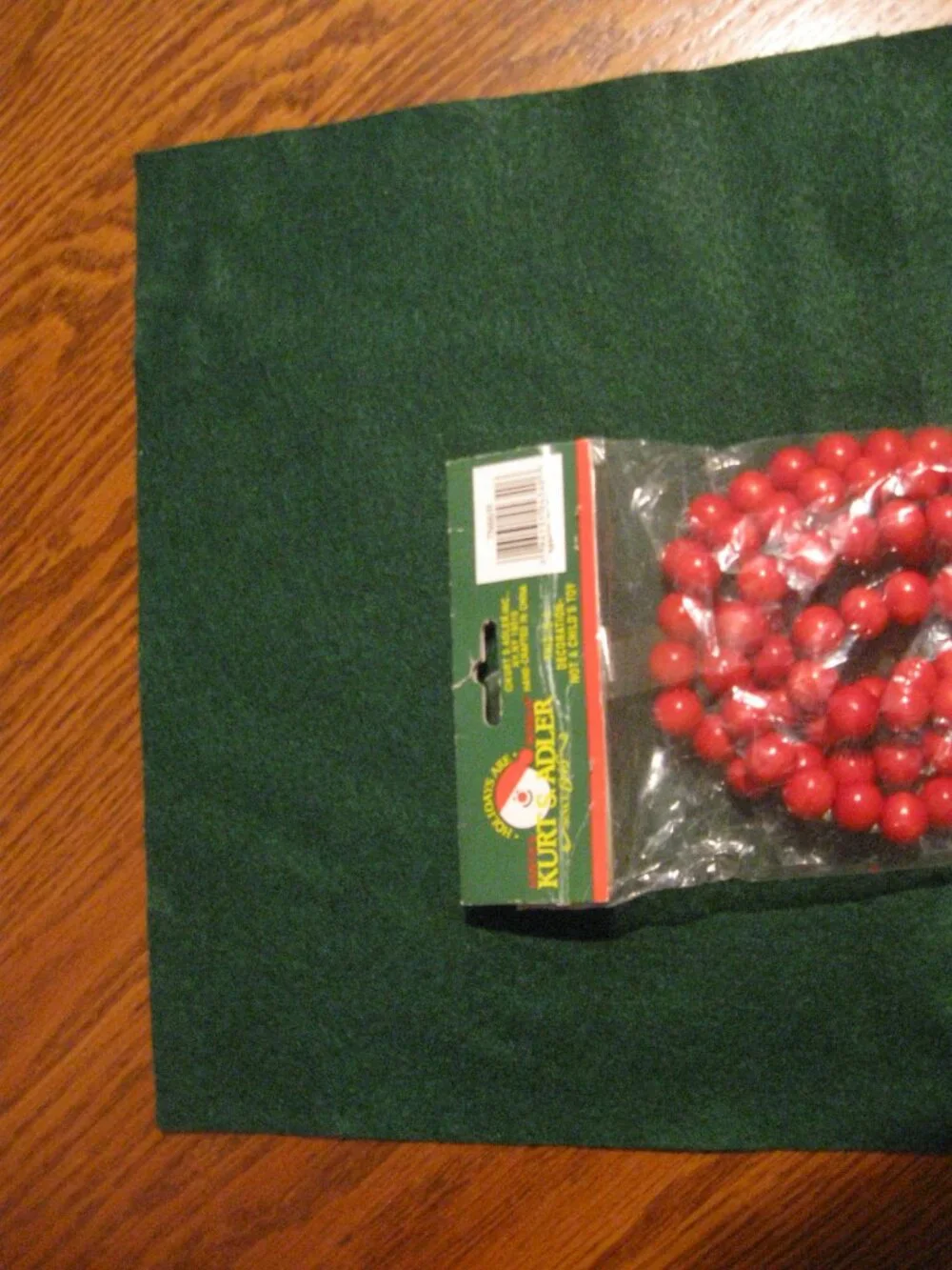 3 For Deal Kurt Adler Santa's World Wooden Bead Cranberry Garlands 9' Ft @ Pkg